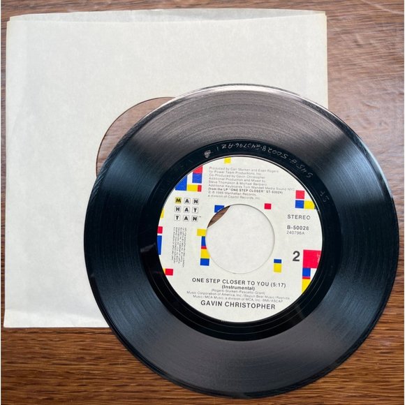 Christopher Gavin One Step Closer to You / Instrumental 45 R&B Soul 1986 - Picture 4 of 4